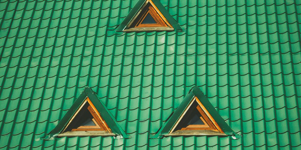 photo of green tiled roof